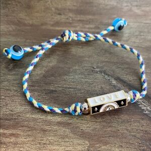 Colorful Braided Bracelet with Love Charm